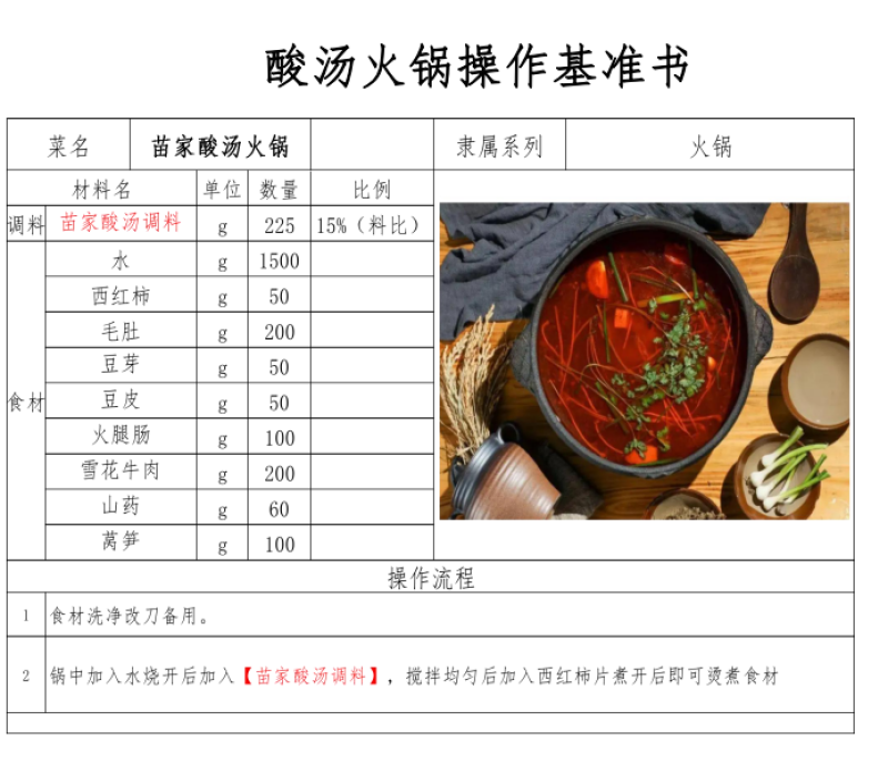 酸汤火锅底料
