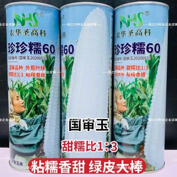 珍珍糯60玉米种子粘糯香甜鲜食玉米种籽绿皮大棒甜糯玉米种
