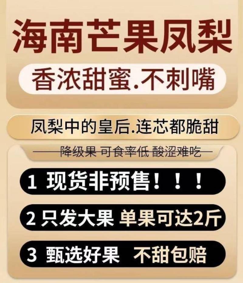 海南芒果凤梨一件代发产地直发一手货源对接各大电商平台