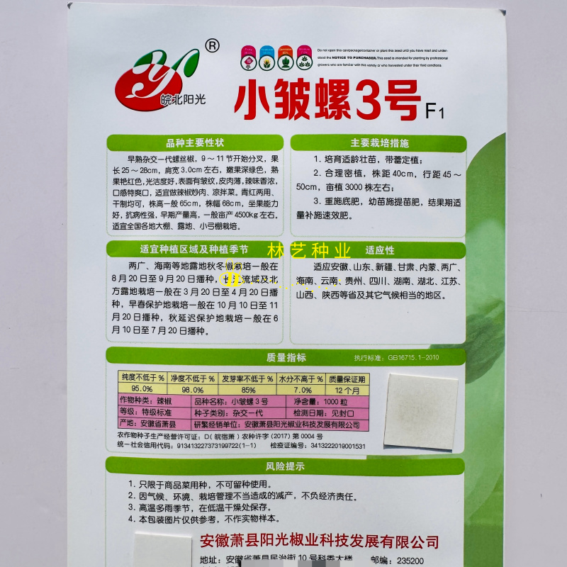 小皱螺3号早熟杂交一代螺丝椒种子辣味香浓口感爽脆抗性强