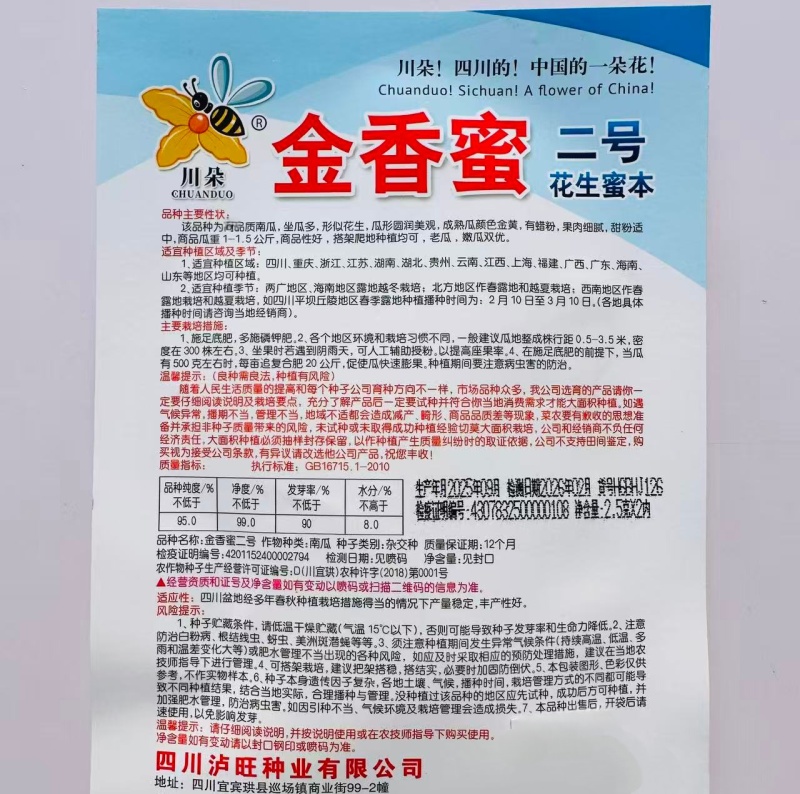 金香蜜二号花生蜜本南瓜种子果肉细腻粉甜适中小南瓜种子