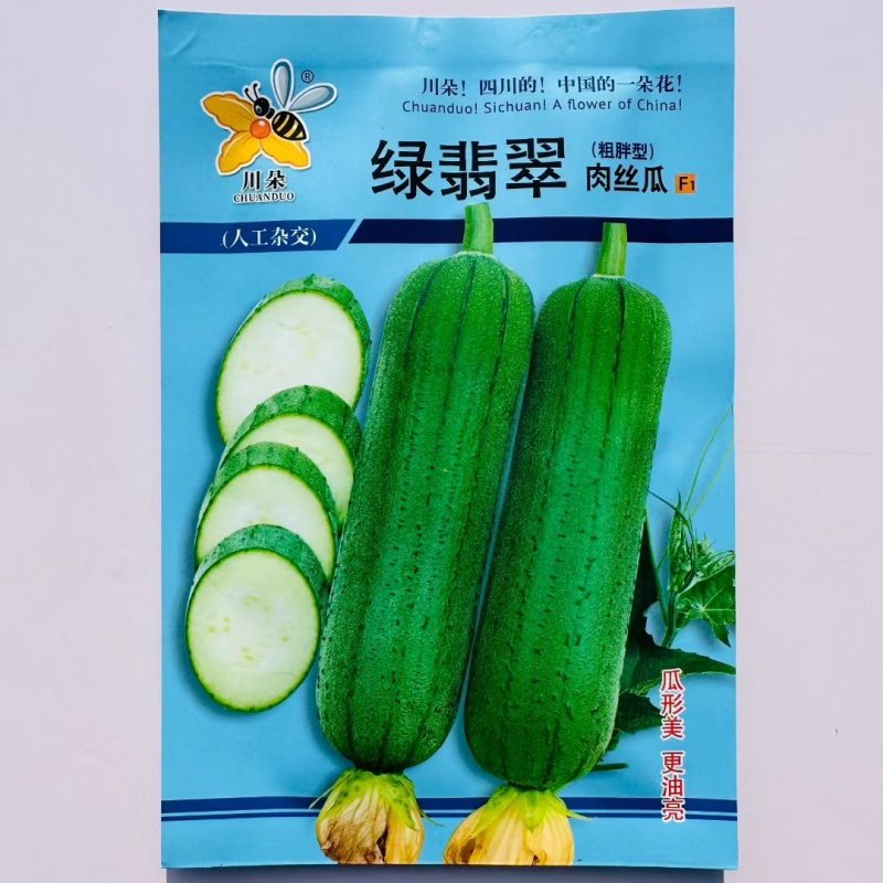 绿翡翠肉丝瓜种子翠绿靓丽油亮丝瓜种子口感甜糯香丝瓜种子