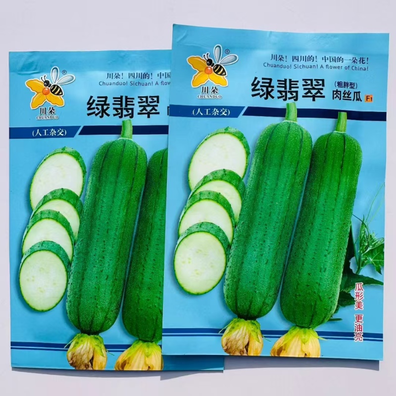 绿翡翠肉丝瓜种子翠绿靓丽油亮丝瓜种子口感甜糯香丝瓜种子