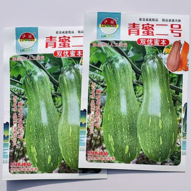 青蜜二号南瓜种子嫩瓜油绿发亮有花斑老瓜橙黄味甜面蜜本南瓜