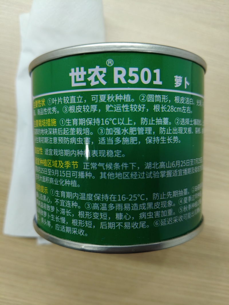 世农R501板叶白萝卜种子