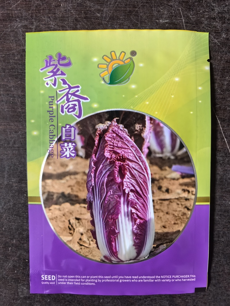 紫裔韩国进口紫白菜种子中熟口感好紫色白菜种子1000粒