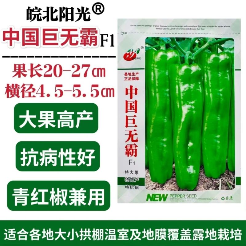 中国巨无霸辣椒种子大果种籽抗病青早熟红椒甜椒两用泡椒种子