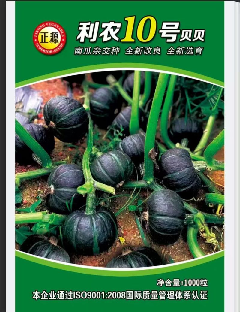 贝贝南瓜种子利农10号大果贝贝果形圆大小整齐香甜粉