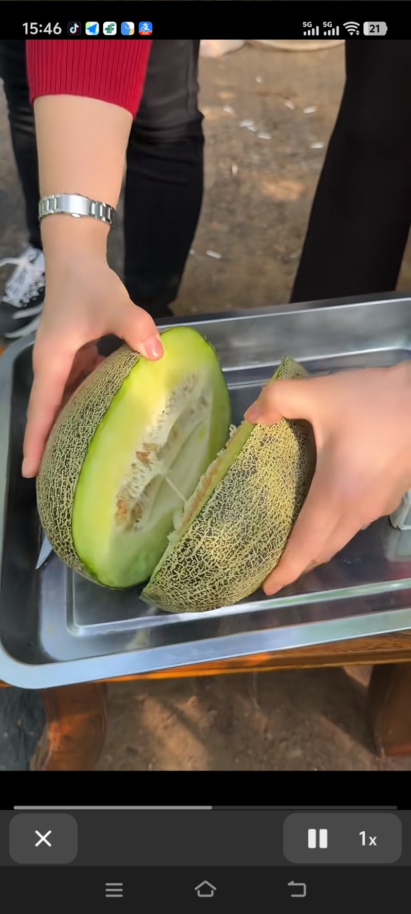 绿肉香妃脆蜜小蜜25哈密瓜脆甜糖度特高奶香味浓看棚定货