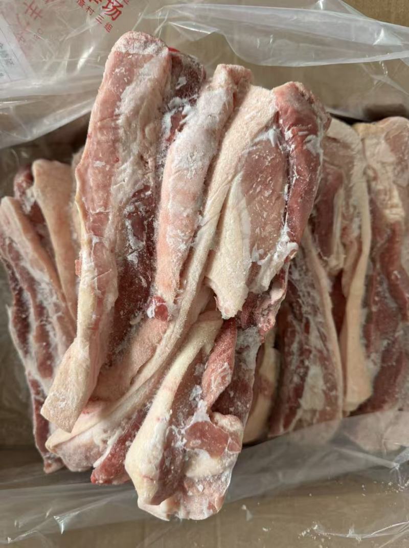 带皮后五花肉条