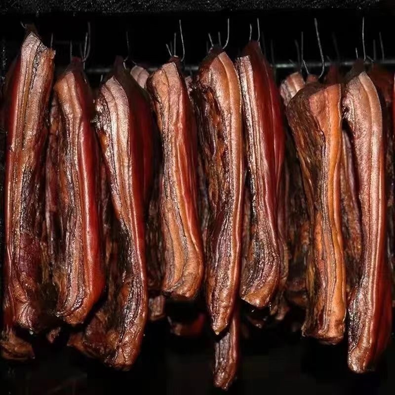 五花腊肉湖北恩施柴火烟熏腊肉五花肉