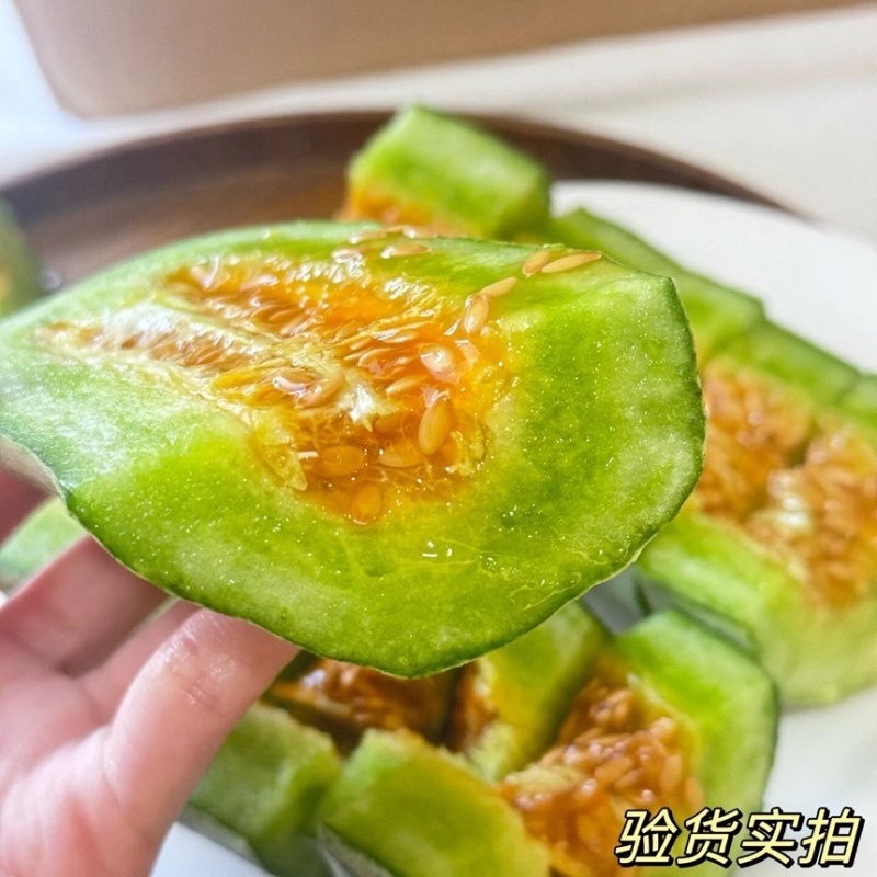 山东羊角蜜甜瓜个大饱满脆甜多汁【对接电商】商超仓储