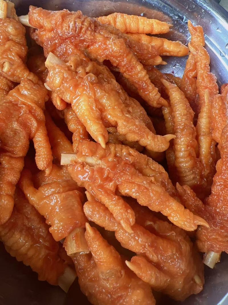 五香卤味虎皮鸡爪地摊电商批发油炸虎皮炸凤爪虎皮鸡爪泡爪
