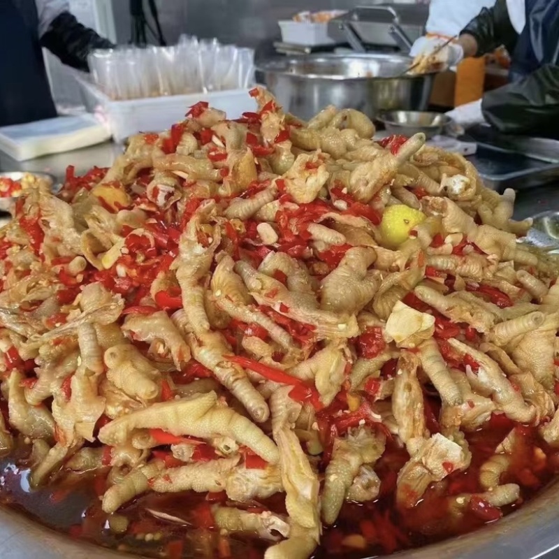 虎皮鸡爪地摊电商批发无骨鸡爪凤爪速食凉菜小吃虎皮凤爪