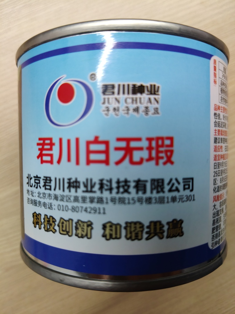 君川白无暇板叶白萝卜种子