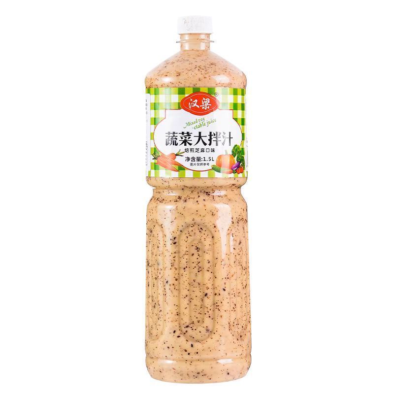 -焙煎芝麻沙拉汁1500g大瓶装蔬菜水果沙拉拌菜调味