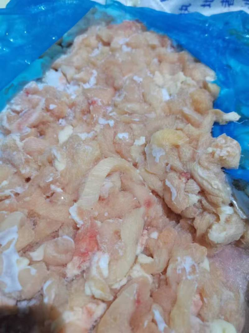 鸡胸碎肉，可以切肉丝肉馅丸子原料（无皮无油无骨）