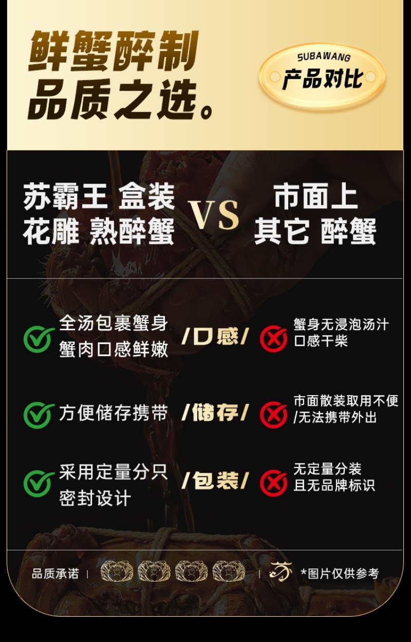 苏霸王精品全母蟹花雕熟醉蟹买一送一到手2盒
