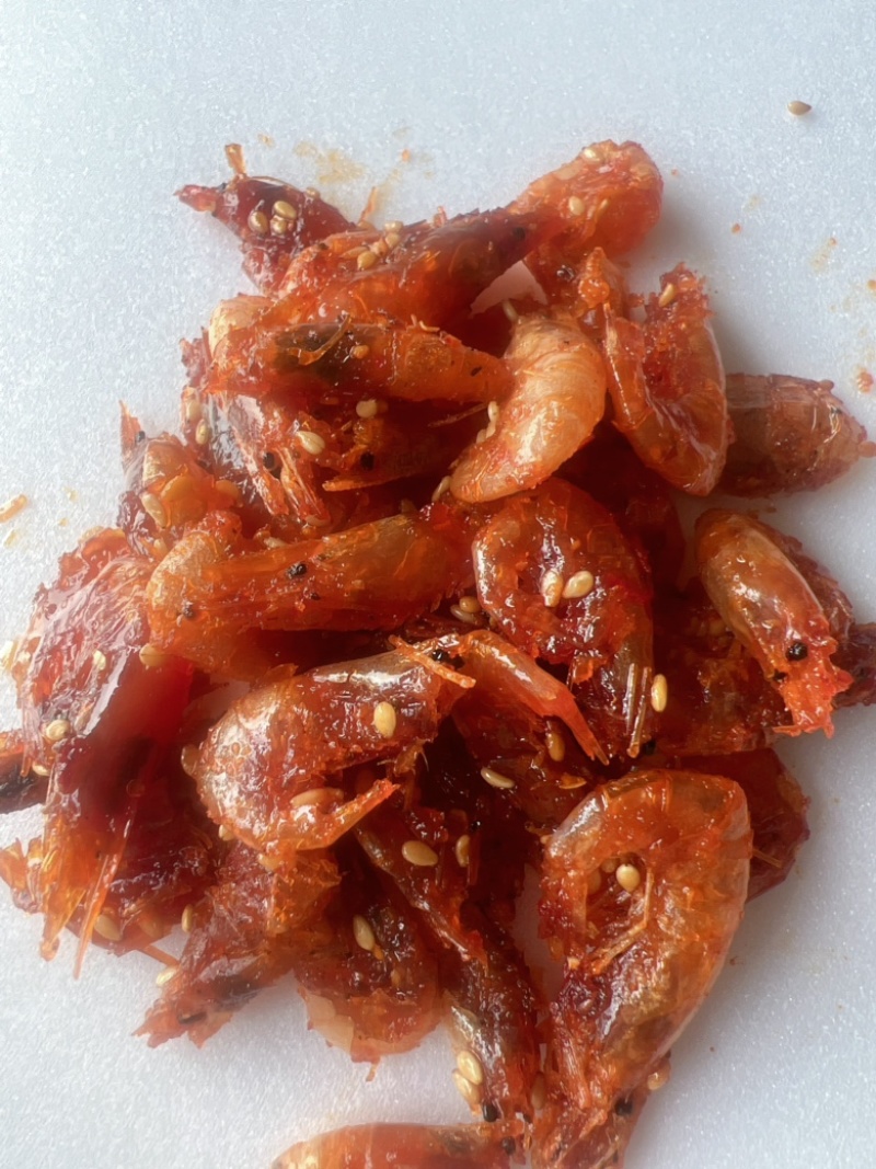 即食小鱼干地摊批发电商香辣小河虾干香辣小银鱼干
