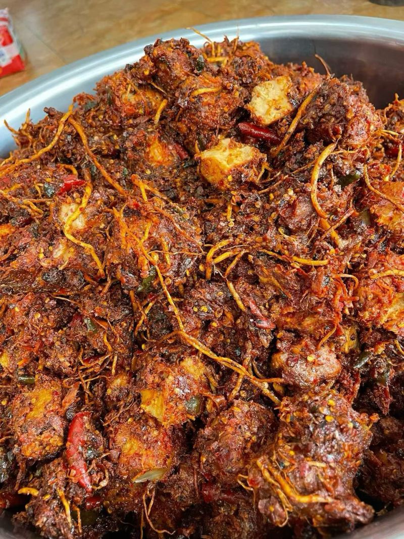 正宗佤味豆腐、特辣特别香**吃的豆腐！