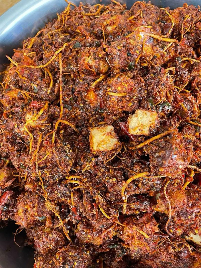 正宗佤味豆腐、特辣特别香**吃的豆腐！