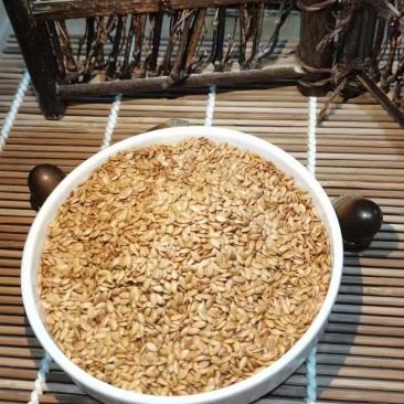 中药材黄金亚麻籽现货供应生熟都有，一手货源量大质优