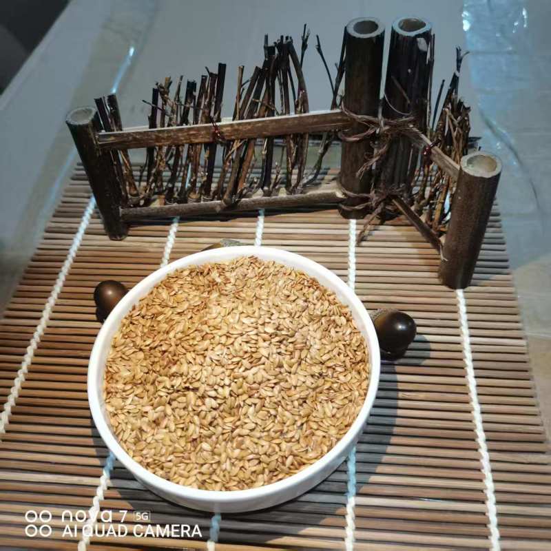 中药材黄金亚麻籽现货供应生熟都有，一手货源量大质优
