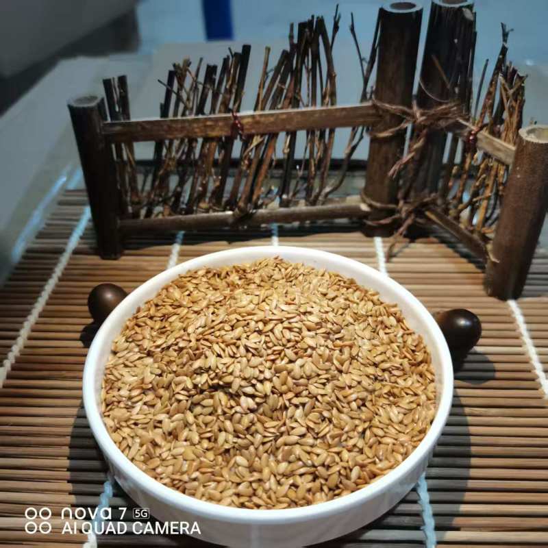 中药材黄金亚麻籽现货供应生熟都有，一手货源量大质优