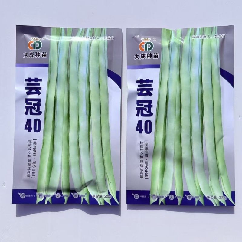 芸冠40芸豆种子春秋播耐热抗病豆角种籽肉厚嫩荚白绿色菜豆