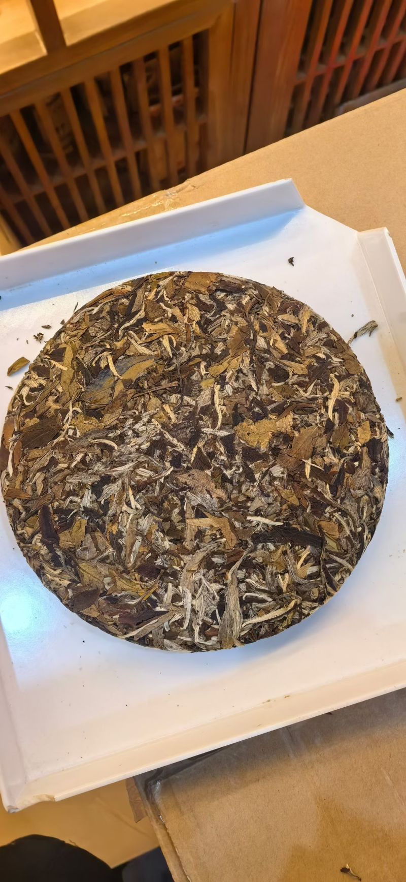 2019年福鼎白茶白牡丹饼茶每饼300克