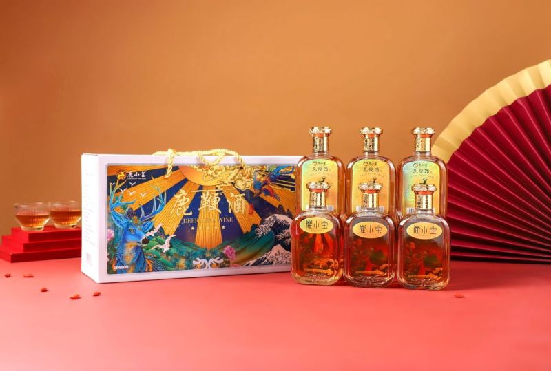 鹿鞭酒礼盒装鹿小宝滋补酒，42度º！125毫升×6瓶