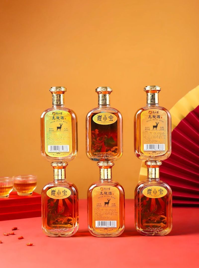 鹿鞭酒礼盒装鹿小宝滋补酒，42度º！125毫升×6瓶