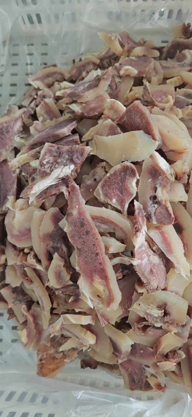新鲜牛头肉切片
