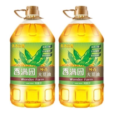 香满园天天谷香纯香大豆油5L*2桶食用大豆油家庭装
