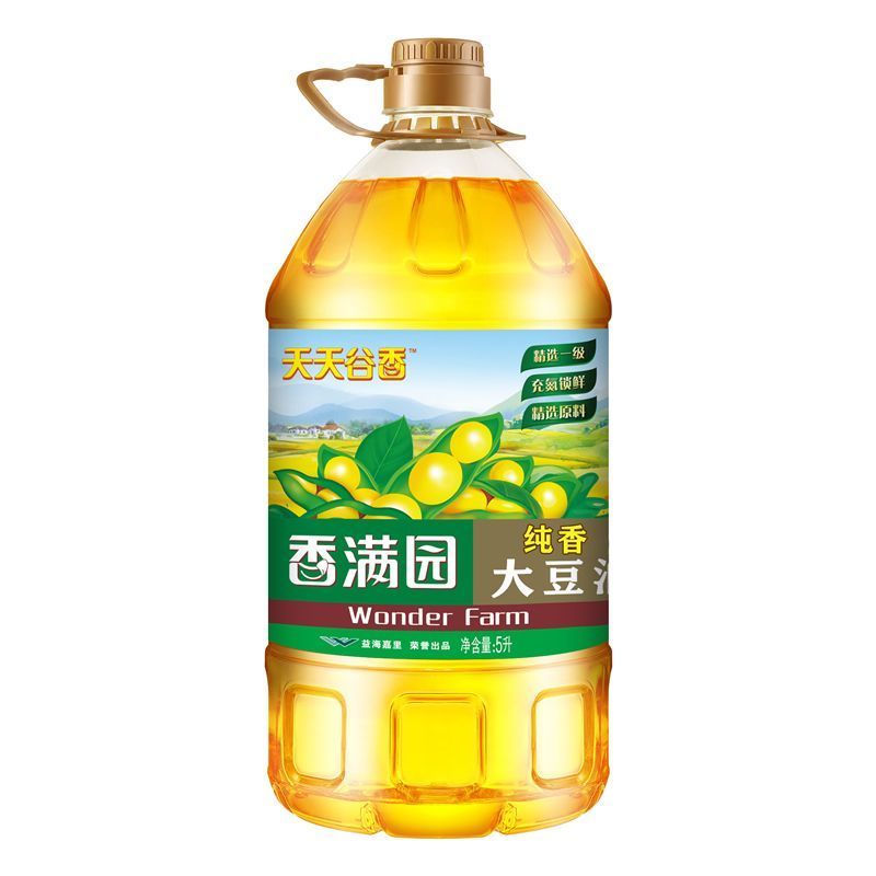 香满园天天谷香纯香大豆油5L*2桶食用大豆油家庭装