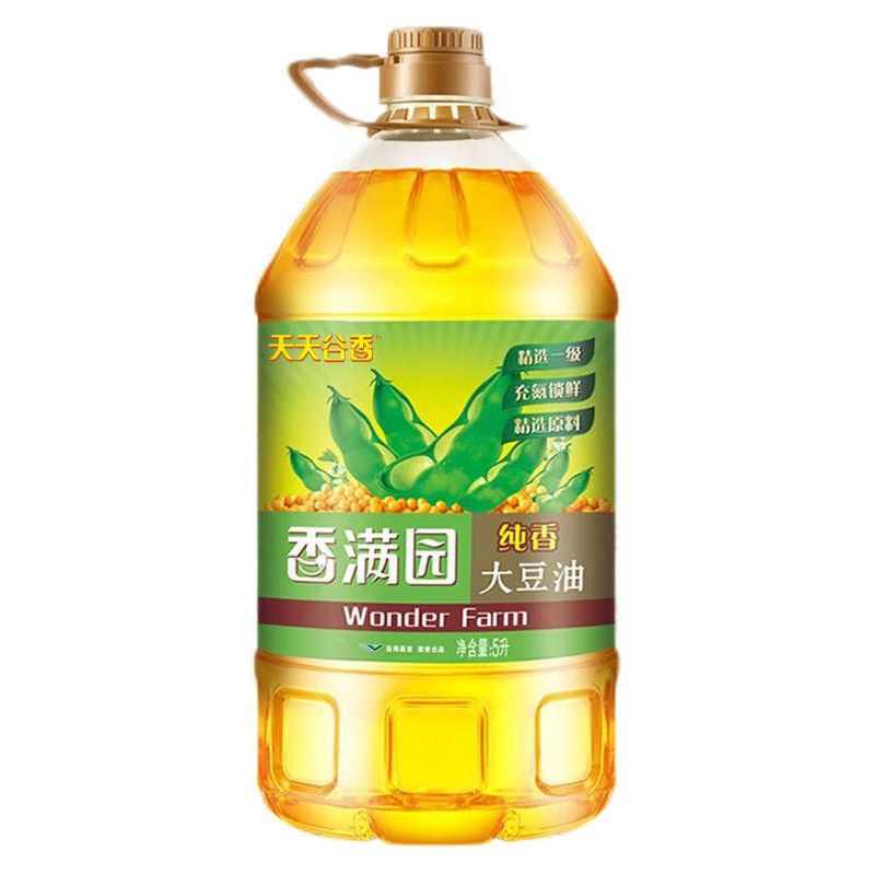 香满园天天谷香纯香大豆油5L*2桶食用大豆油家庭装
