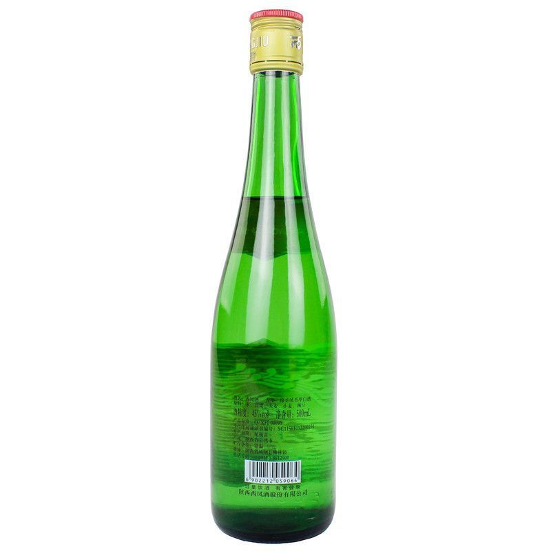 陕西西凤酒高脖绿瓶45度500ml整箱12瓶装凤香型白酒西风