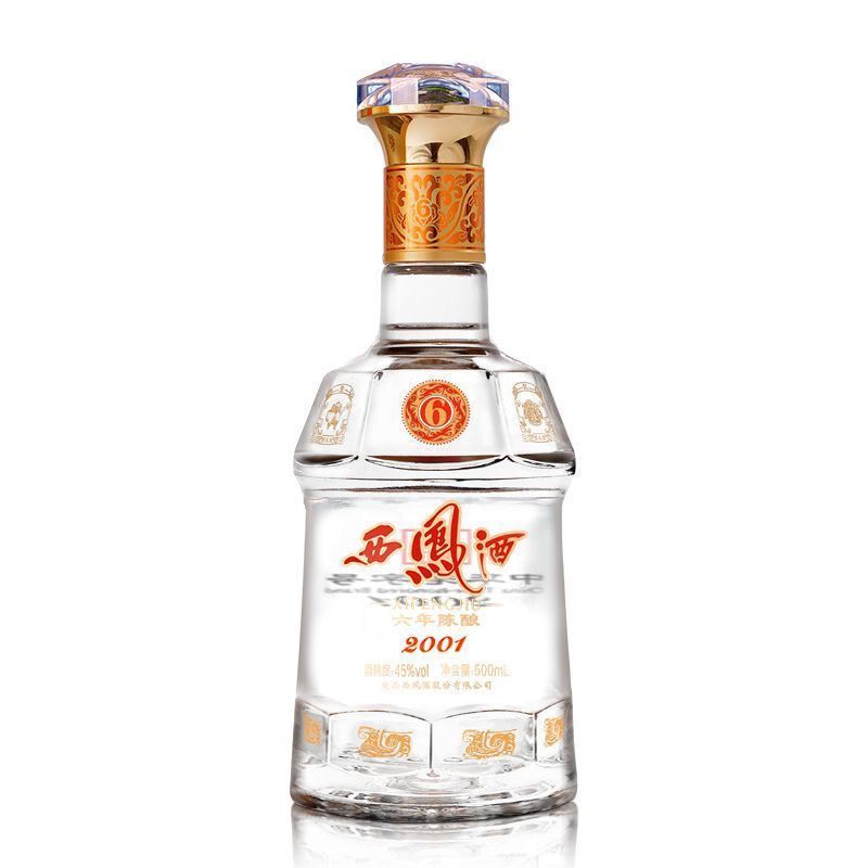西凤酒六年45度6年陈酿陕西凤香型白酒500mL*6瓶赠礼袋