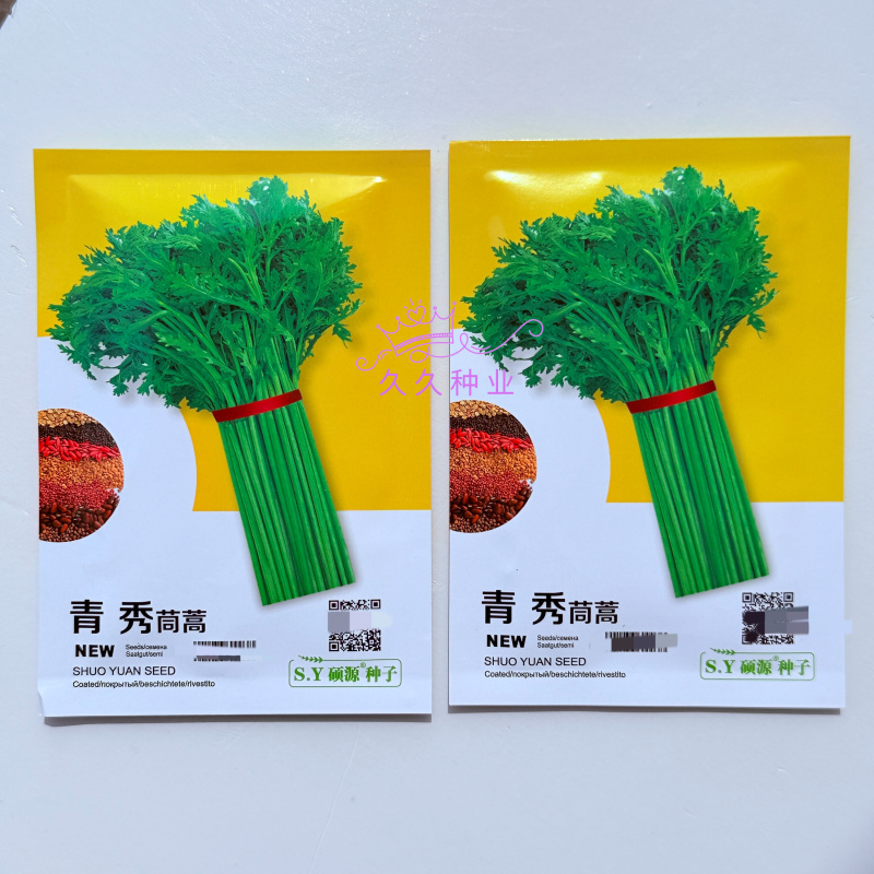青秀光杆茼蒿种子菜园大田四季高产皇帝菜无纤维青菜叶菜蔬菜