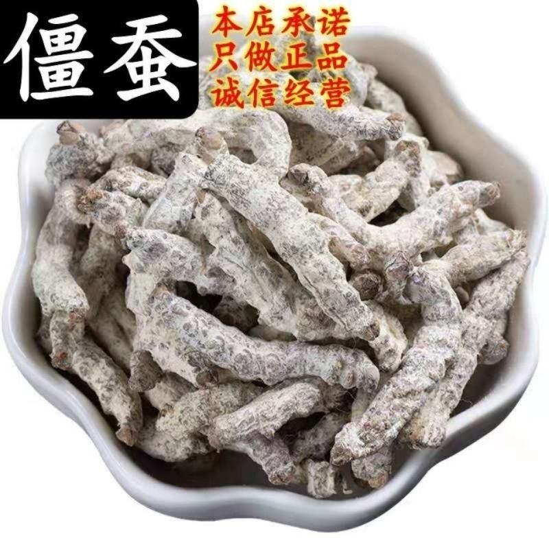 精选白僵蚕中药材僵蚕白僵蚕粉白僵虫天虫正品正宗批发零售