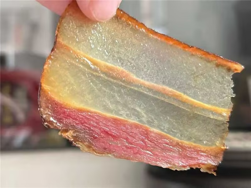 果木熏制水晶五花老腊肉醇厚脂香传统风味