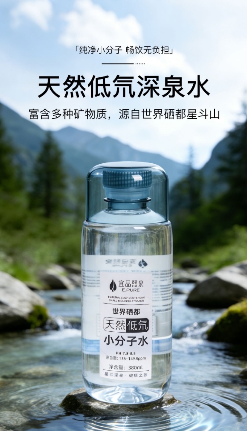 矿泉水湖北恩施天然低氘小分子团水商务饮用水