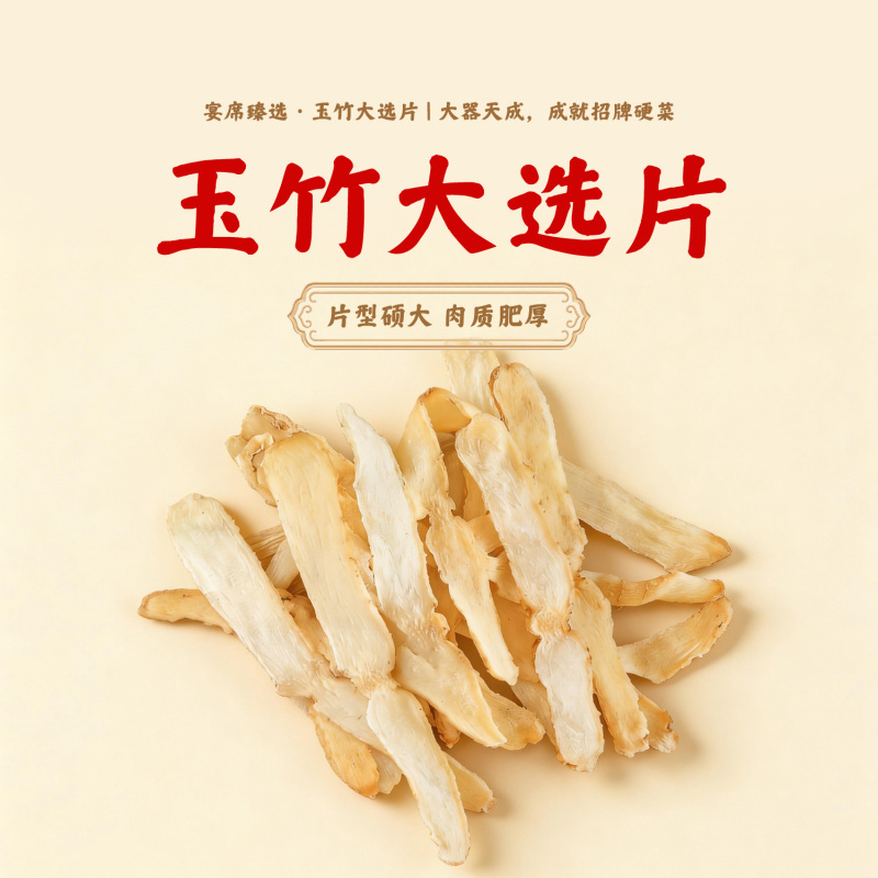 湖南玉竹片新鲜无硫玉竹干货自有基地种植玉竹干片