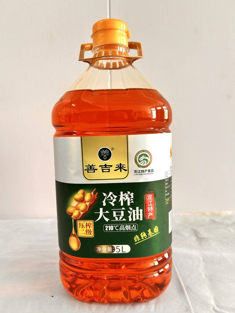 善吉来笨榨二级大豆油，非转基因，0添加，黑龙江特产食品5升