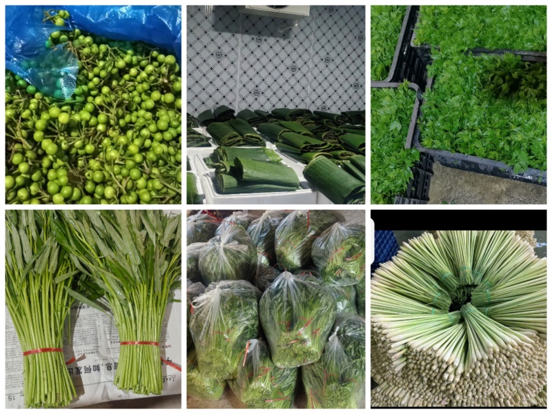 云南西双版纳特色佐料和芭蕉叶