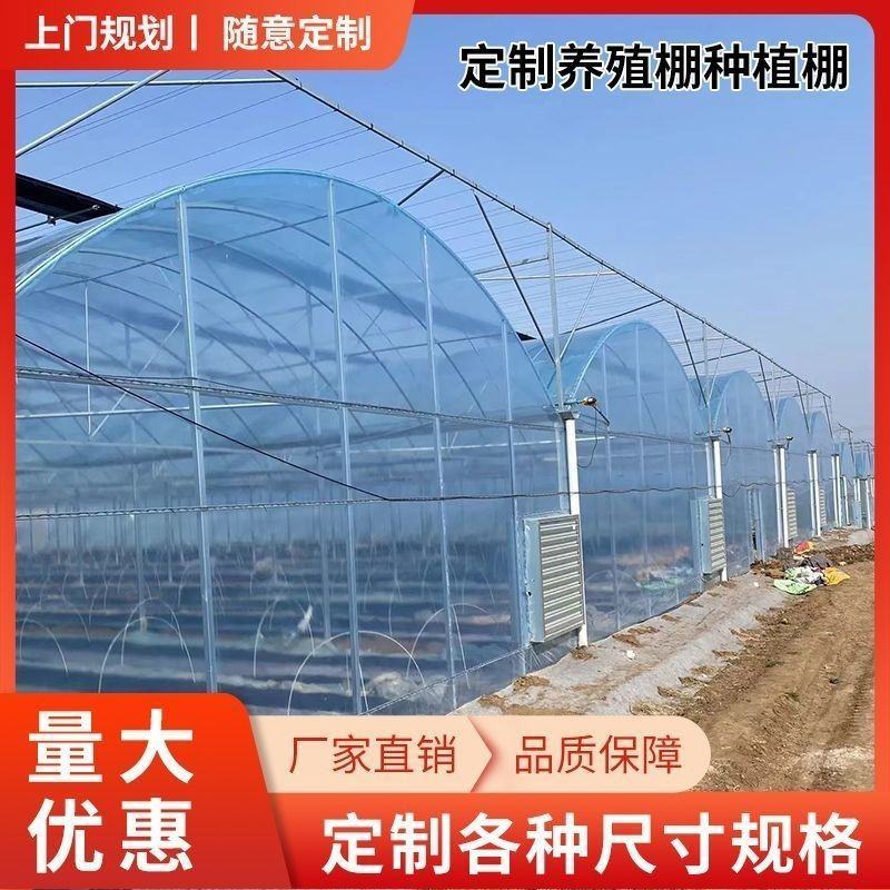 大棚钢管骨架椭圆管连栋温室制作养殖牛羊大棚蔬菜种植棚钢管