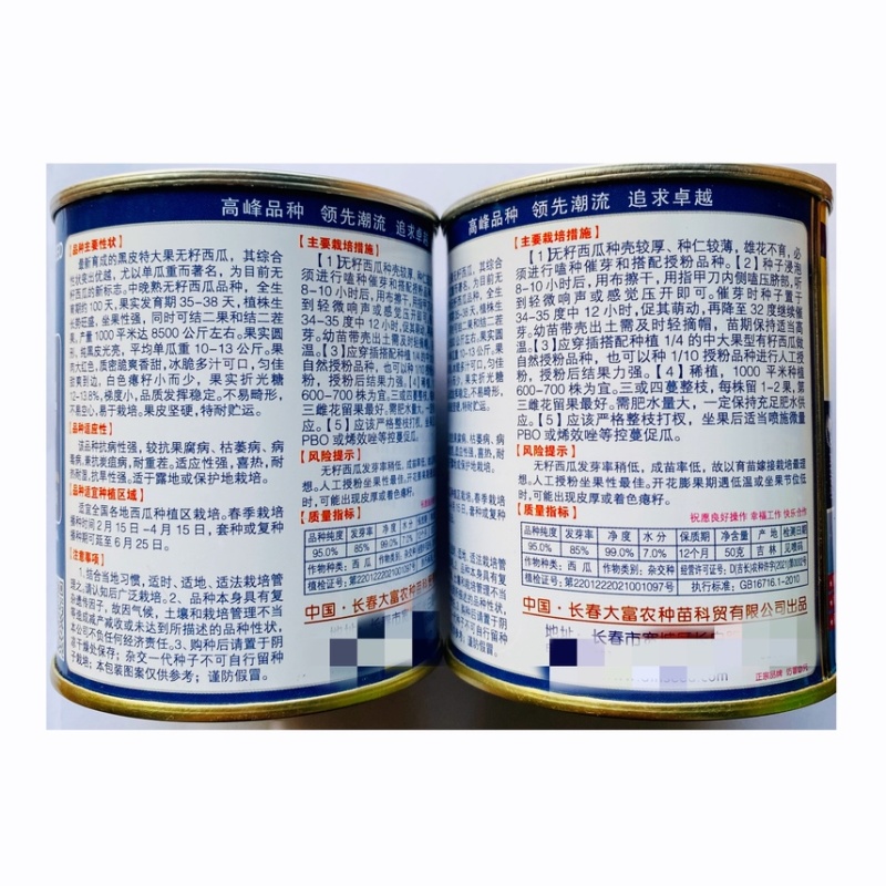 黑皮黄肉无子西瓜种子