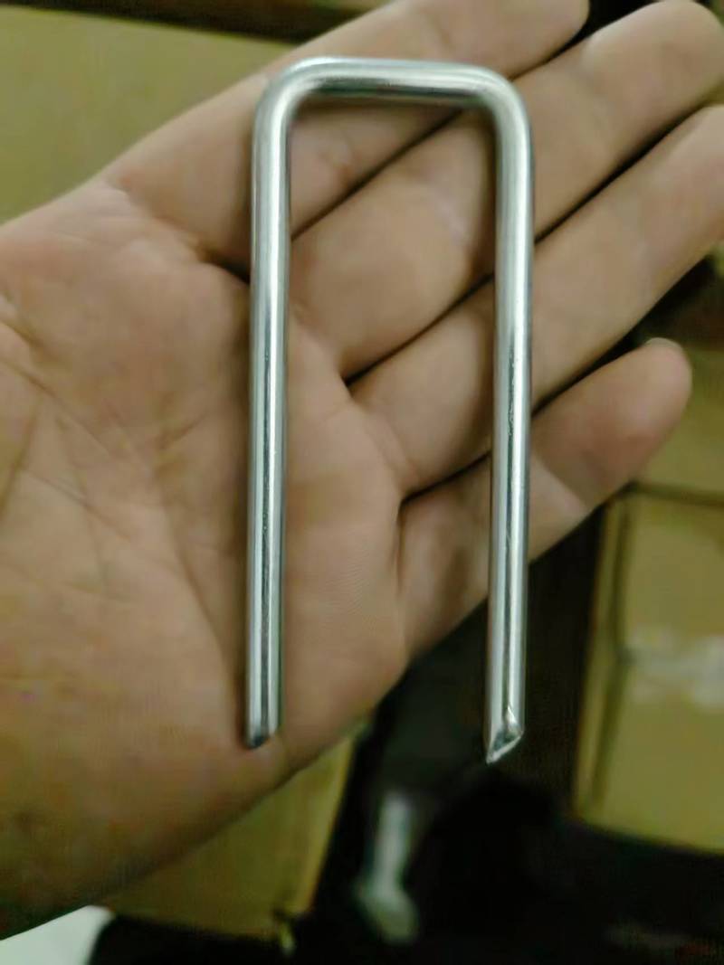 防草布地钉地布钉草皮固定三维网地插U型地钉园艺防风镀锌U