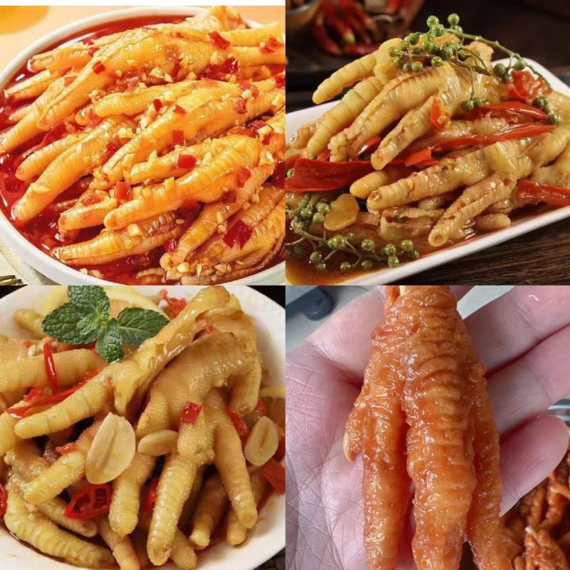 鸡爪地摊电商批发虎皮鸡爪有骨鸡爪柠檬酸辣无骨鸡爪泡爪凤爪