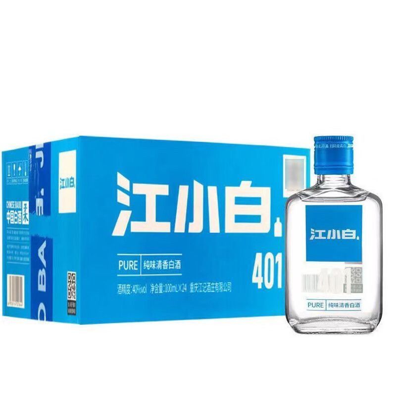 江小白40度100ml*24瓶401高粱清香酒小瓶酒纯粮食
